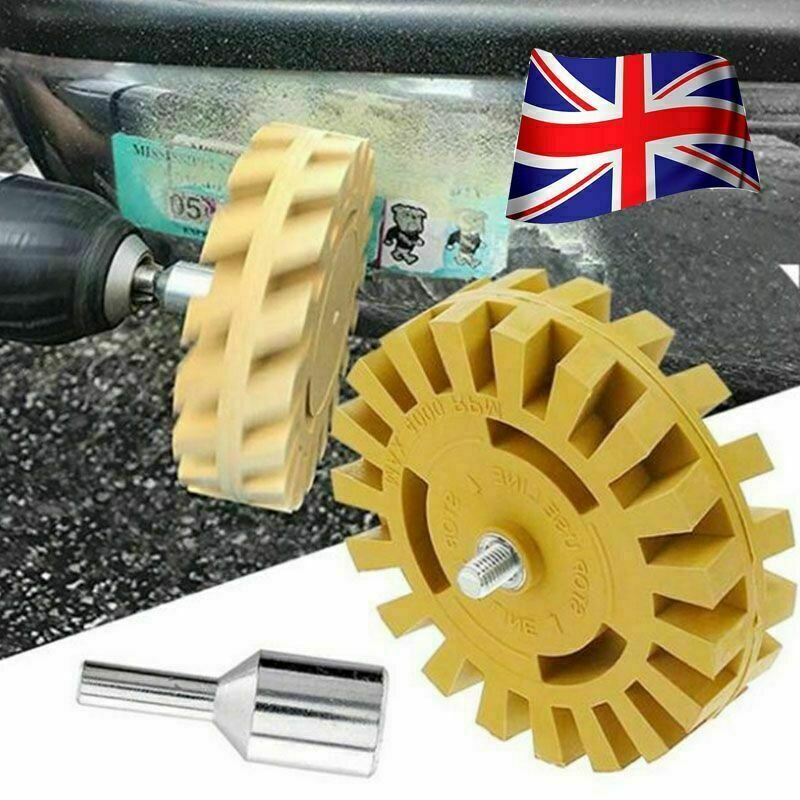 4'' Rubber Eraser Wheel Pin Stripe Decal Car Sticker Pneumatic Removal Tool UK